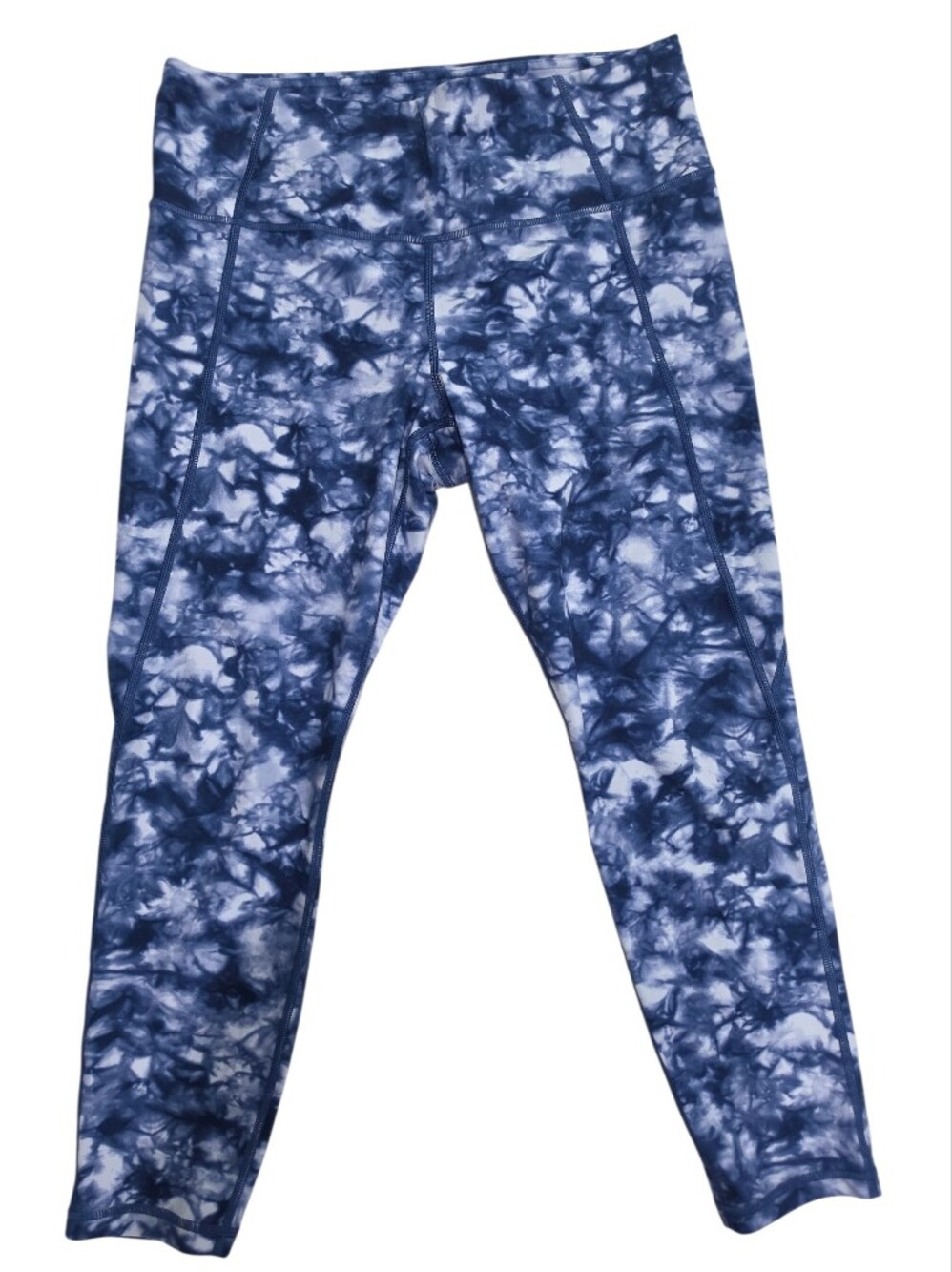 Athleta Salutation Stash Pocket Capri Legging Tie Dye Powervita High Rise NWOT L
